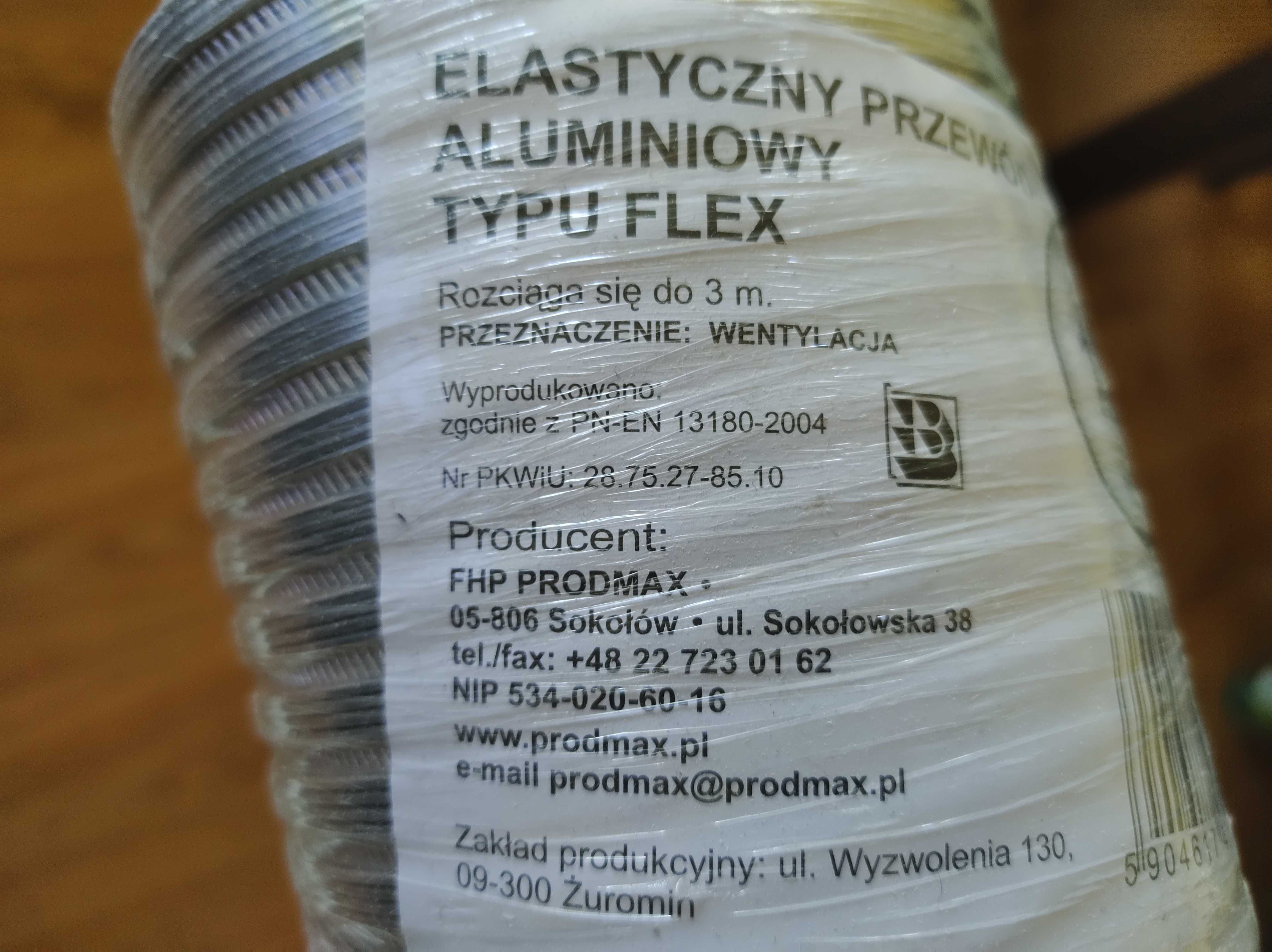 Rura Przewód elastyczny aluminiowy FLEX 125mm (3m)