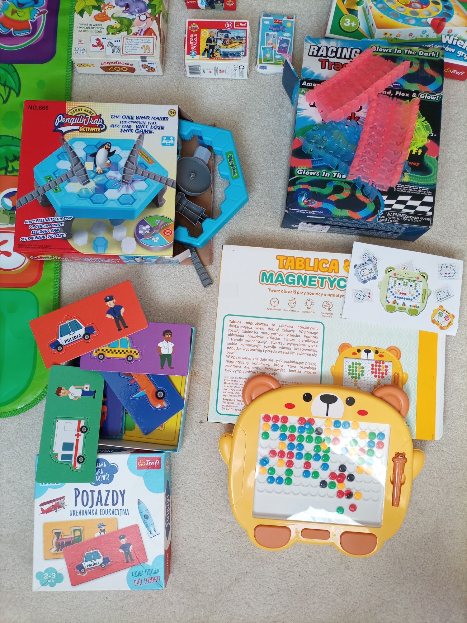 Cymbałki stolik gry puzzle tablicz tor pojazdy zoo skoczki klasy rzepy
