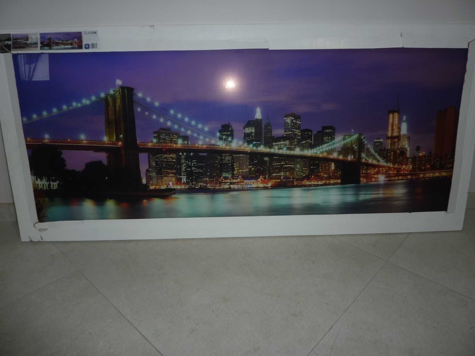 Obraz Glasspik 50x125 cm Gl016 Most Fiolet STYLER  NOWY