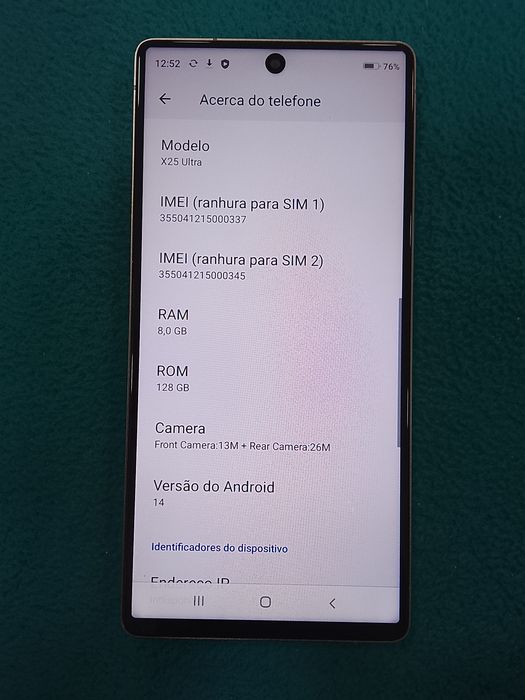 X25 ultra 8GB RAM 128GB memoria