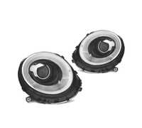 FARÓIS FRONTAIS PARA MINI COOPER R56 R57 06-10 TUBE LIGHT + PISCAS LED FUNDO PRETO