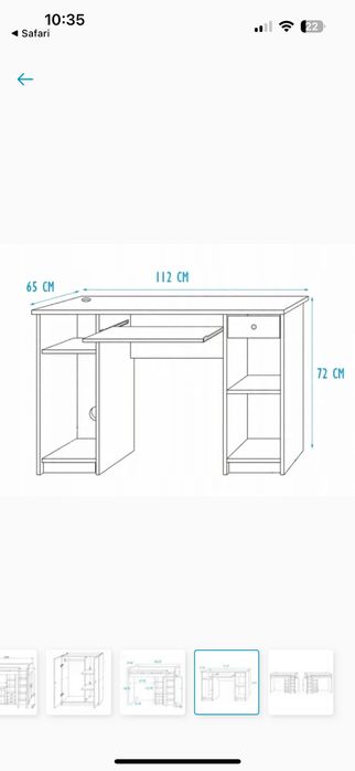 Łóżko piętrowe z biurkiem i szafą