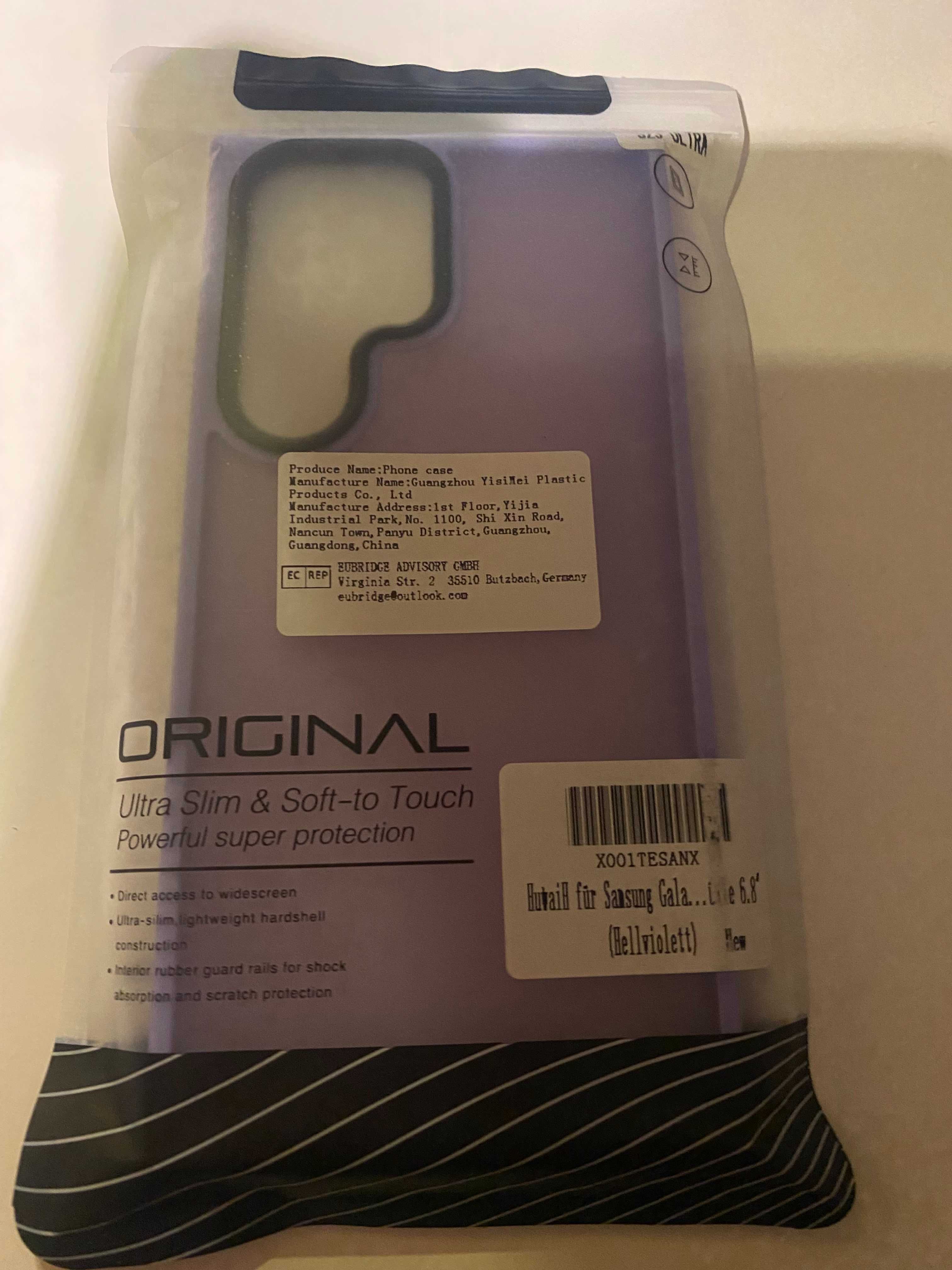 Silikonowe Etui do  telefonu Samsung Galaxy S22 Ultra fioletowe plecki