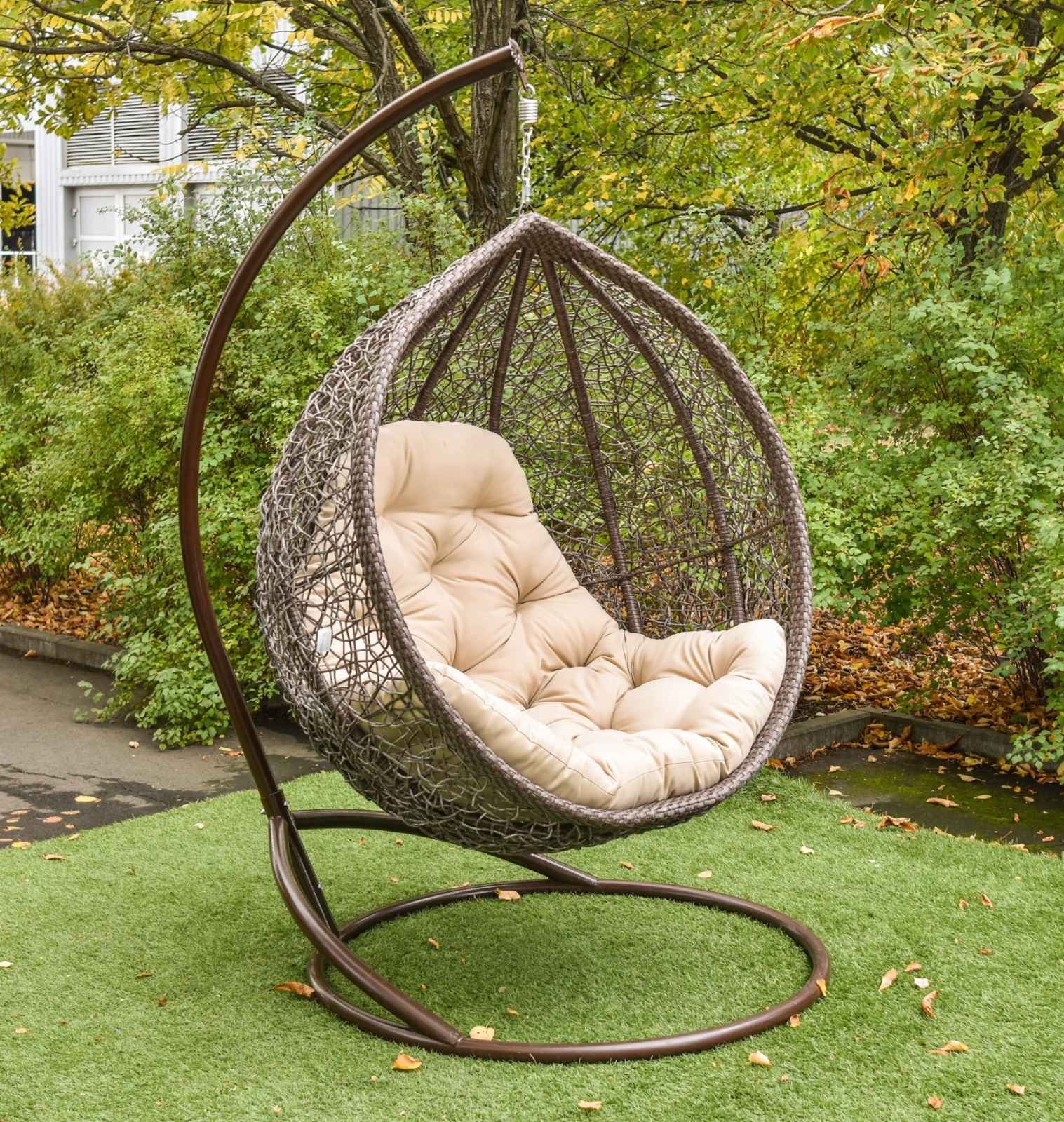 Качественное Кресло качалка подвесное. Плетёный кокон из ротанга