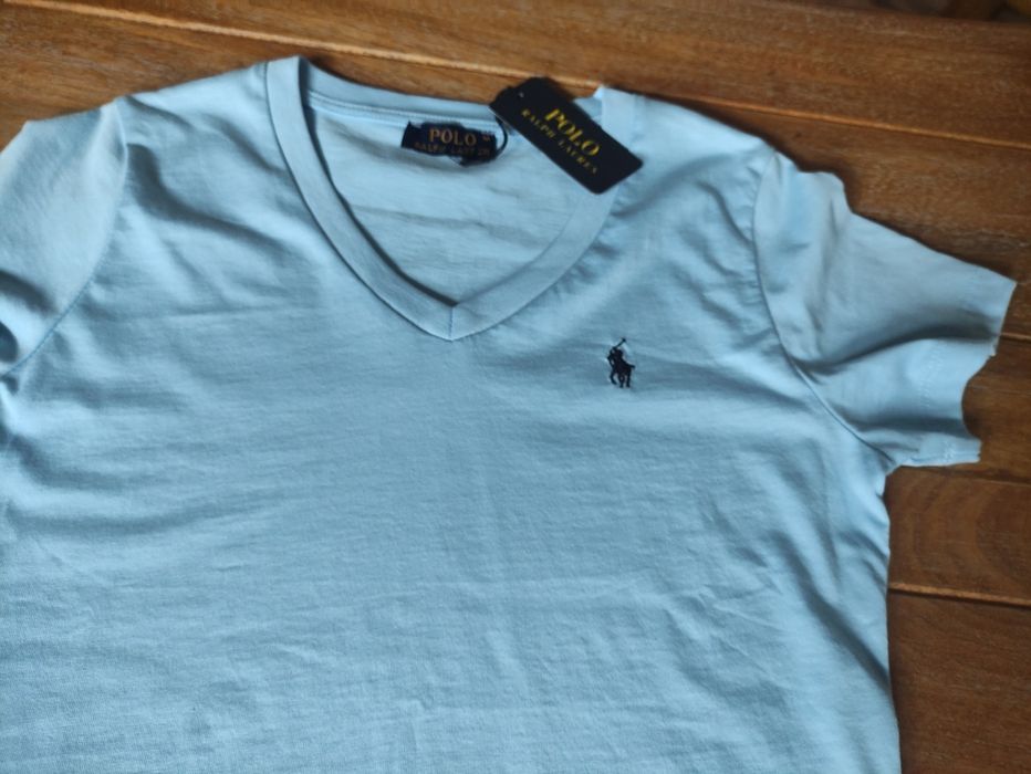 T-shirt damski Ralph Lauren Polo, błękitny, r. M, NOWY
