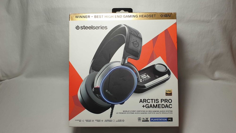 Słuchawki nauszne SteelSeries Arctis Pro + GameDac - jak NOWE.