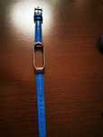 Nowy niebieski skórzany pasek do Mi Band 3 i 4