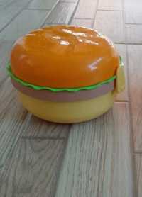 Pojemnik na kanapki,śniadanie hamburger