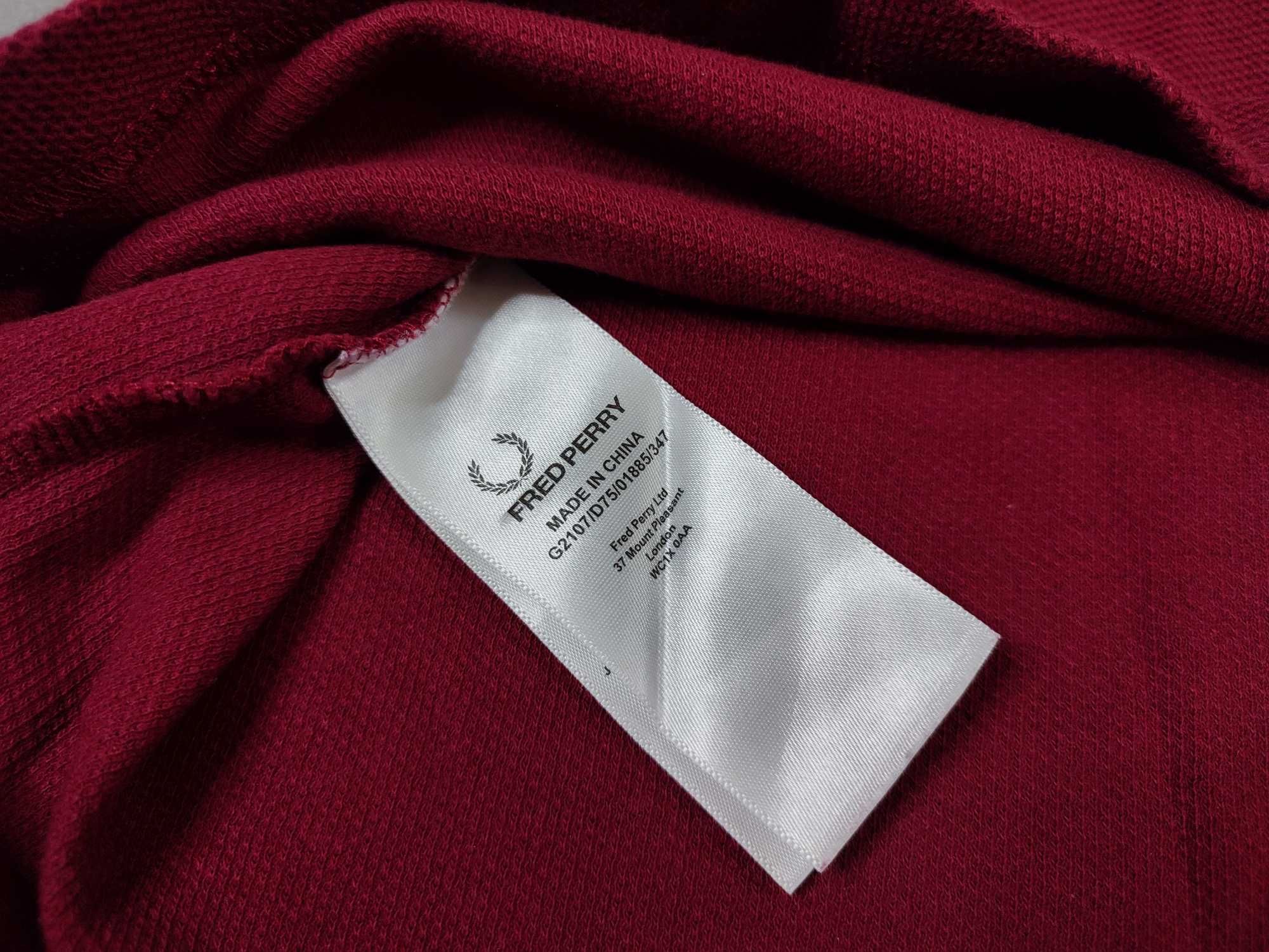 Женская футболка поло бордовая Fred Perry, р.42 (M), оригинал