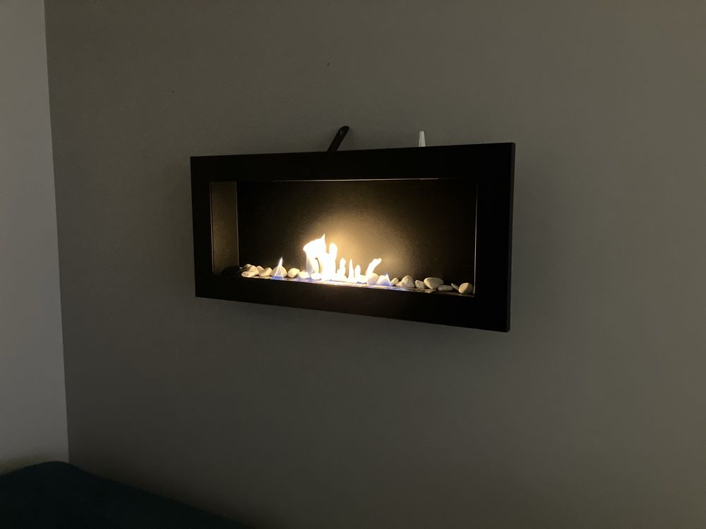 BioKominek Wiszący Czarny Mat ( 90x40cm )