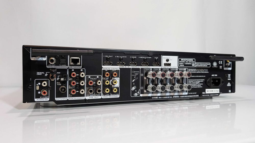 5.2 Ресивер Marantz NR-1509,має 100 Вт\канал\Wi-Fi\Bluetooth\4K\HDMI