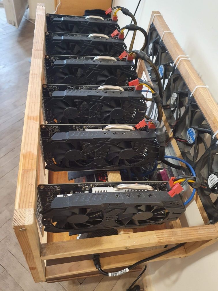 Ферма майнинг 6 карт 1060 по 6гб