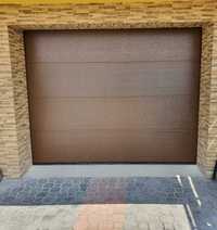 Brama garażowa segmentowa 3000x2250 brąz z automatem Czyste powietrze