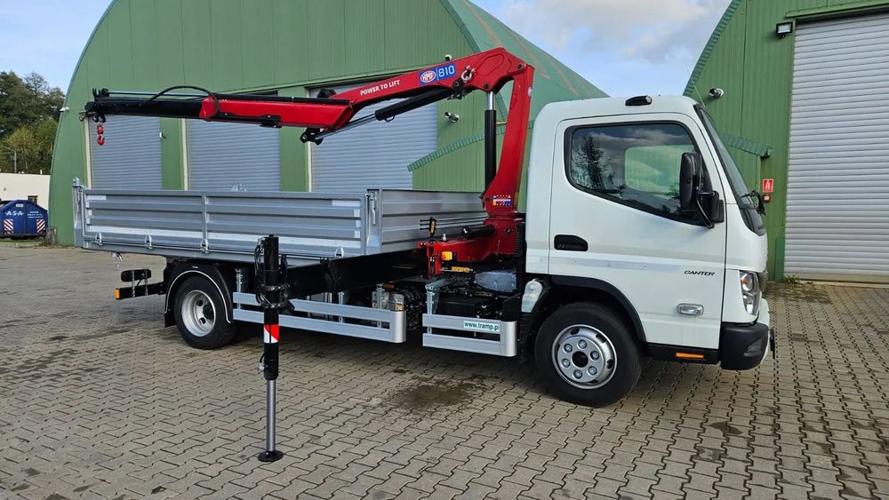 FUSO CANTER 7C18  + żuraw HMF 810-K1 + nowa wywrotka TRAMP- pojazd fabrycznie NOWY