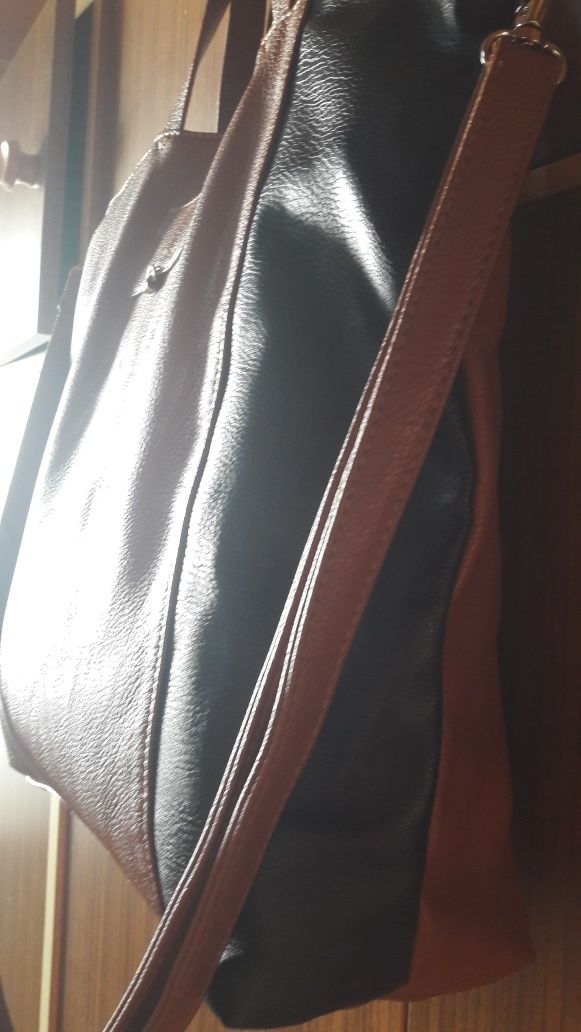 Nowa torba damska brązowo-czarna