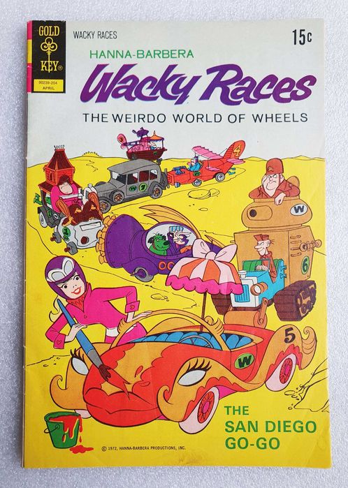 Livro de BD ~ "WACKY RACES" ~ Gold Key ~ em Inglês ~ 1972 ~ RARO
