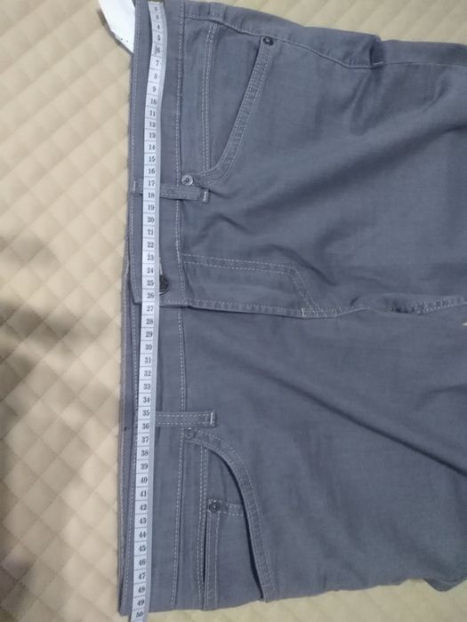 Spodnie jeans męskie szare 34/32,pas 50, stan jak nowe