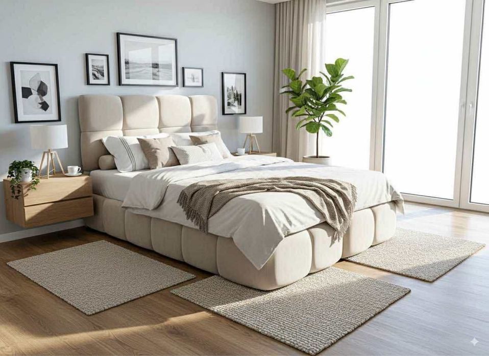 Nowoczesne Łozko Kontynentalne Stela w 3 Rozmiarach