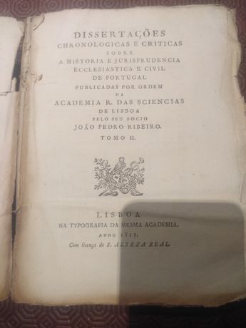 João Pedro Ribeiro - Dissertações chronologicas e criticas 1811 a 1819