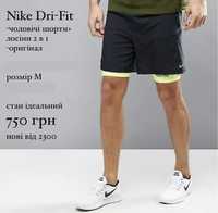 Nike Dri-fit 2 в 1 чоловічі,спортивні шорти+ лосіни,М розмір