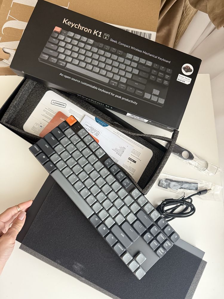Keychron K1 версії 6 QMK Custom бездротова механічна клавіатура