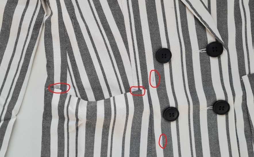 WYPRZEDAŻ !!! Marynarka lniana katana na guziki FIND. defekt, XL