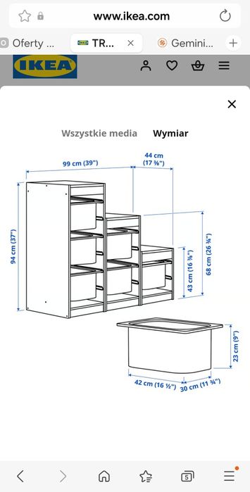 Regał, szafka z półkami
