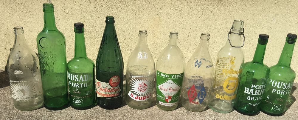 Garrafas muito antigas pirogravadas para colecção