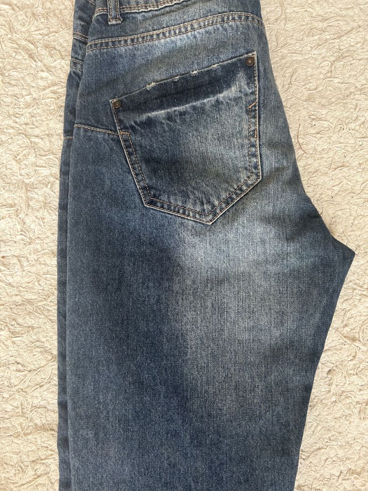 Spodnie boyfriend ciemny jeans