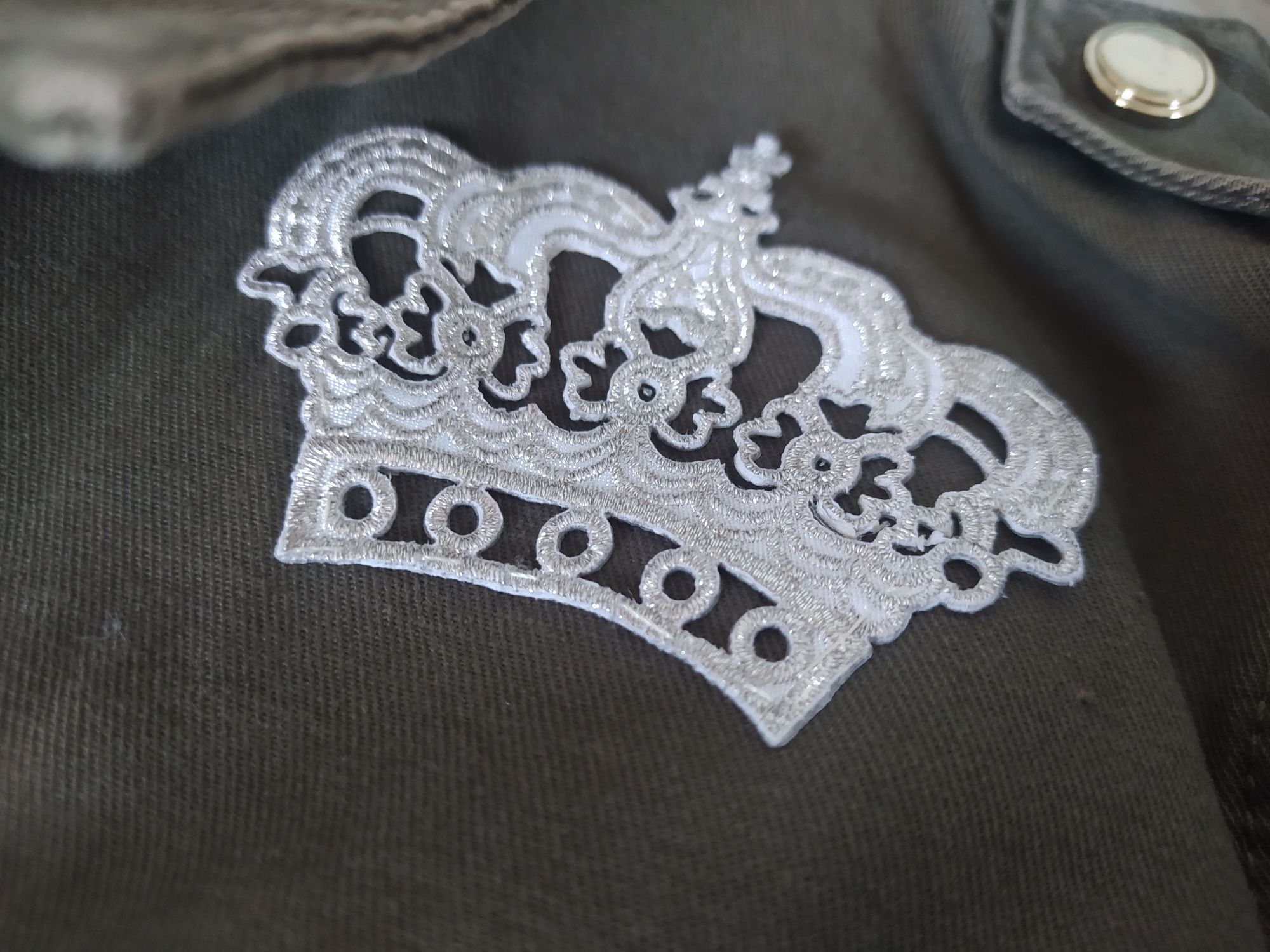 Parka kurtka militarna khaki bawełna r.38