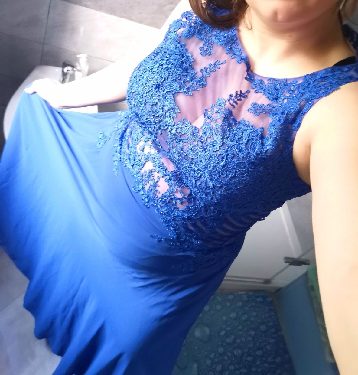 Sukienka wesele studniówka sylwester długa KORONKA Pretty Women 40/42