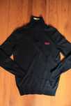 Sweter z golfem Superdry czarny rozmiar S bawełniany