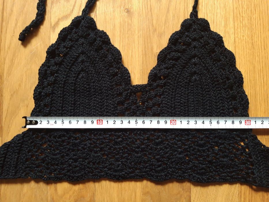 Conjunto de biquini de malha de cor preta + extras branco/bege - NOVOS