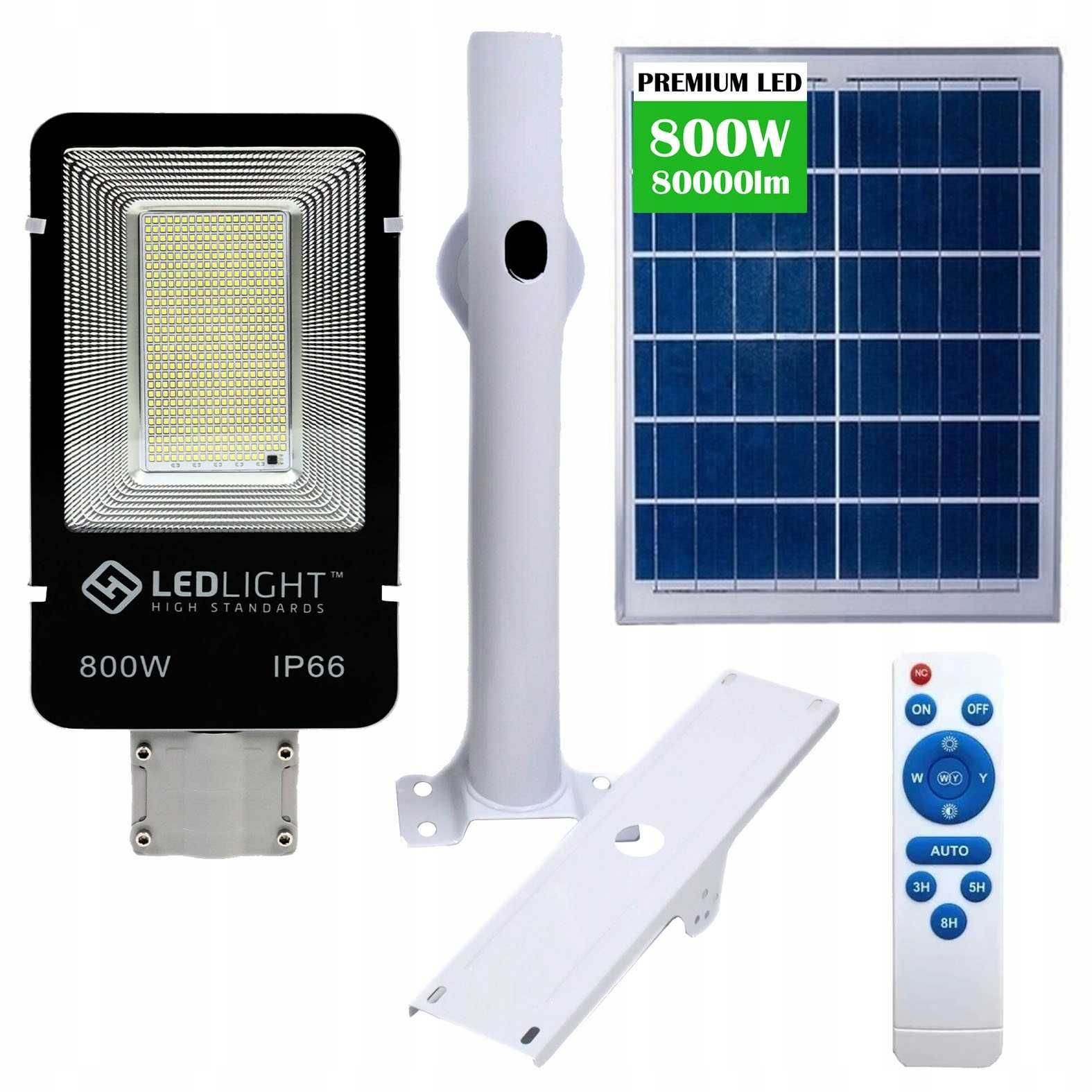 MOCNA LAMPA SOLARNA LED 2000W uliczna ogrodowa czujnik zmierzchu