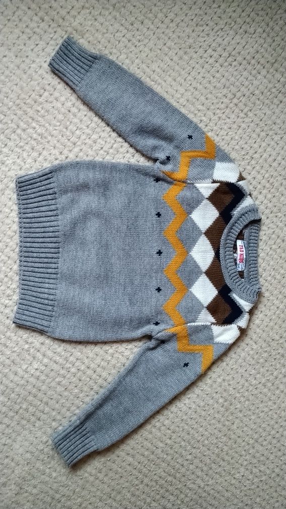 Тёплый свитер 40% шерсть 3-4 года, светр на хлопчика