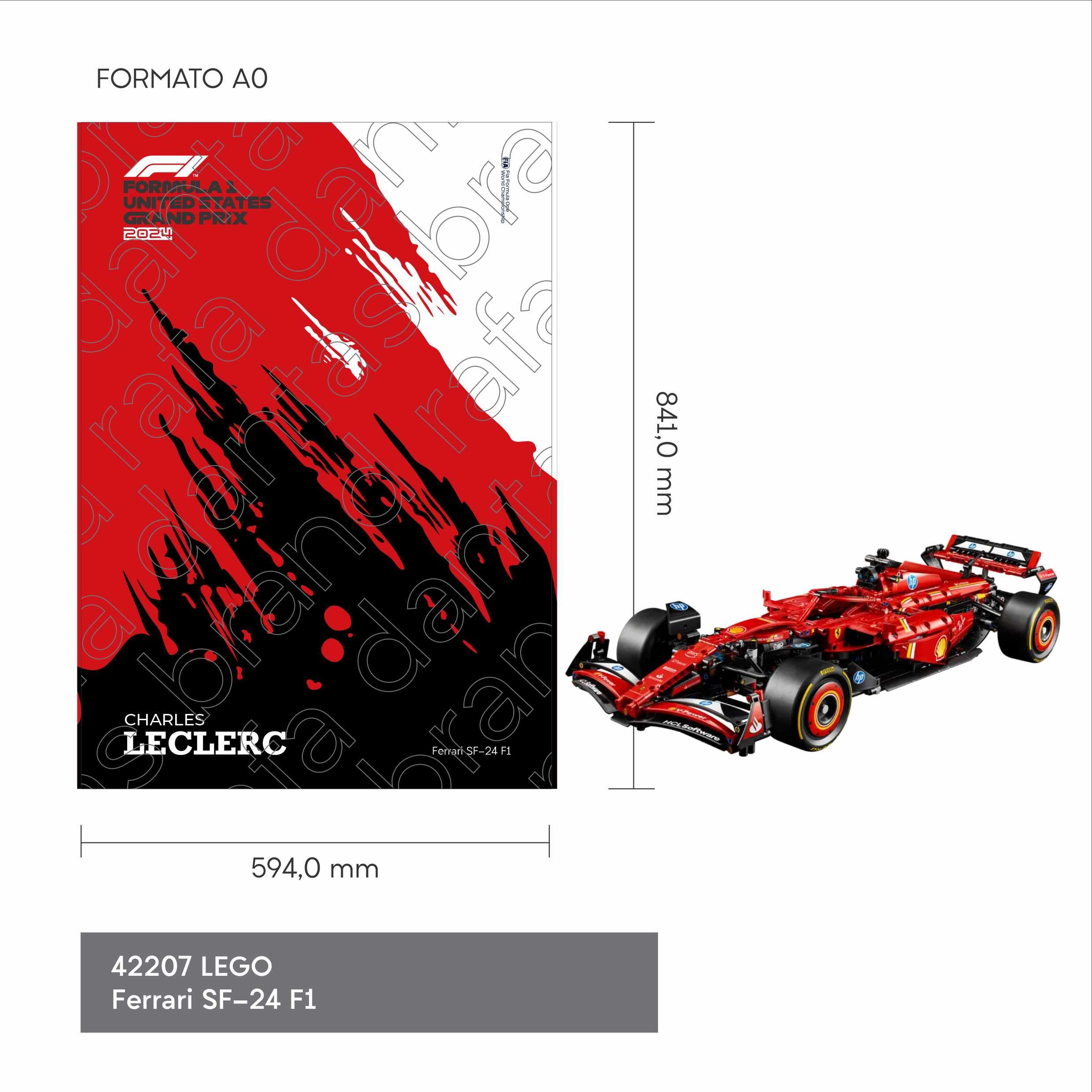 Poster para impressão Ferrari S24 F1 Lego