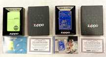 Isqueiros ZIPPO de edição limitada, nunca utilizados.