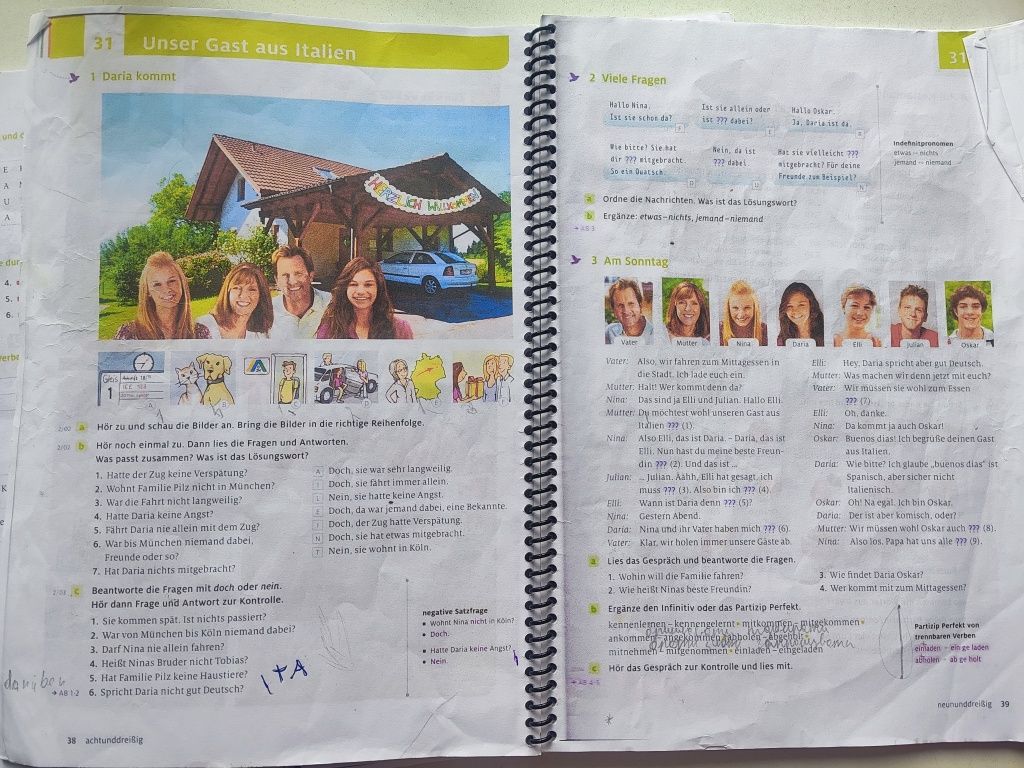 Німецька мова рівень А 2.1 Dabei! Kursbuch + Arbeitsbuch