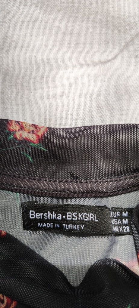 Body Preto Transparente da Bershka M