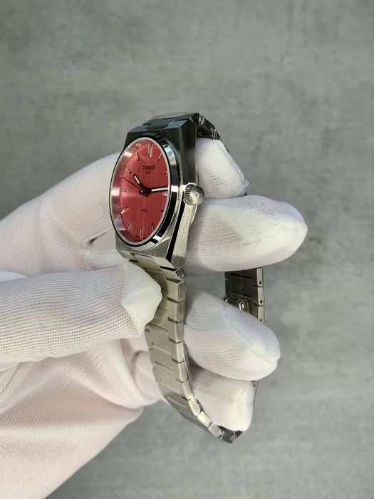 Годинник Tissot PRX 35мм рожеві, швейцарские часы Тисо розовые