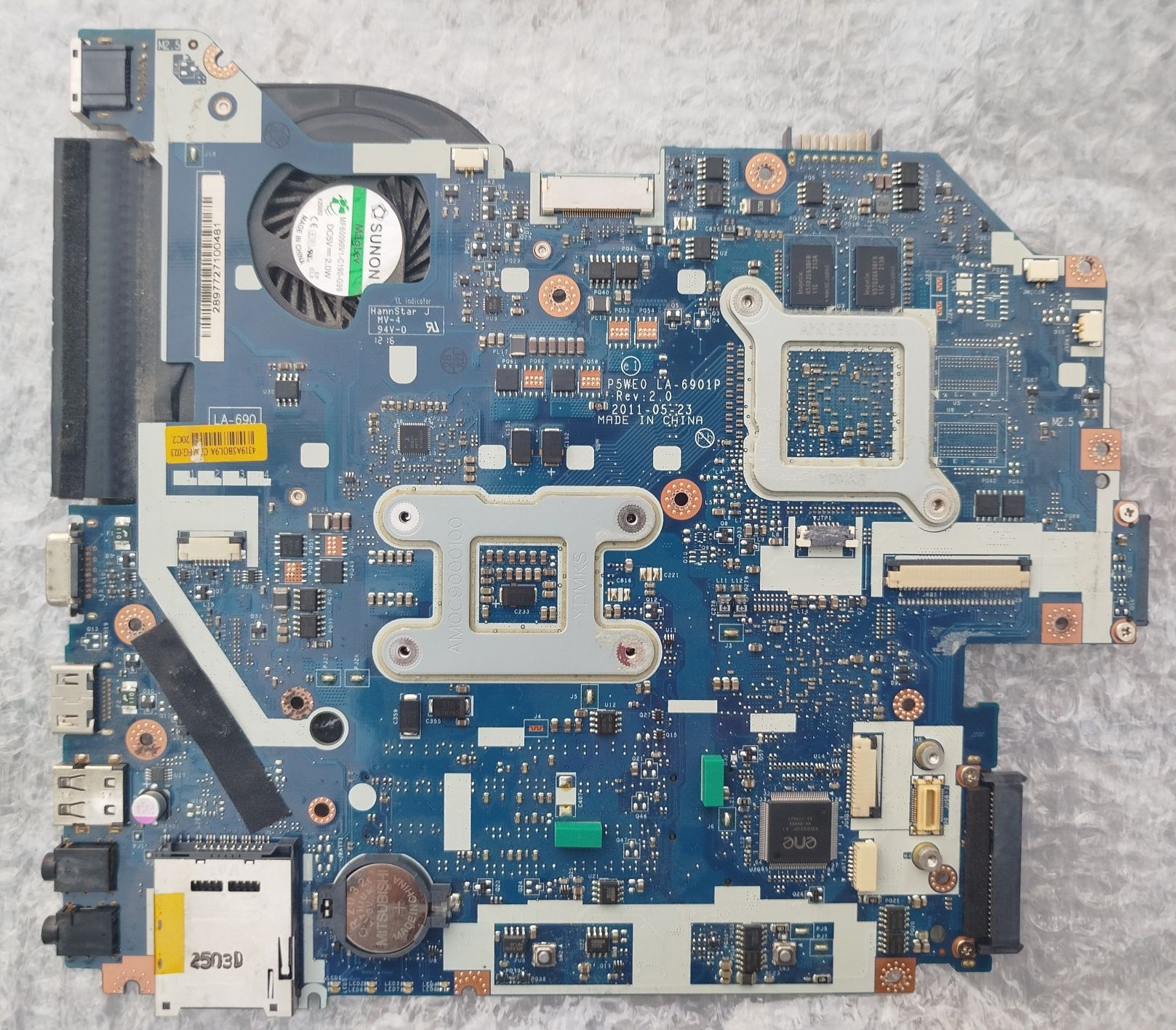 материнська плата P5WE0, LA-6901P, rev:2.0 Acer Aspire 5750 5750G 5755