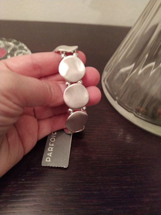 Pulseira prateada, elegante e original - Parfois - Nova!