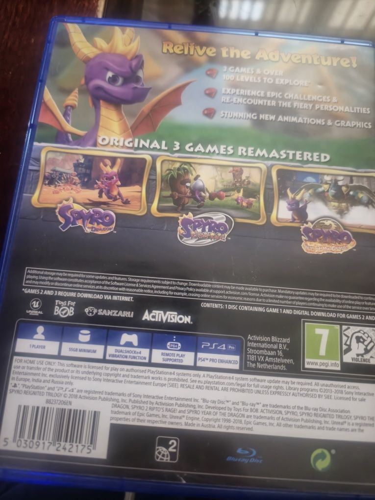 Gra ps4 Spyro reignited trilogy