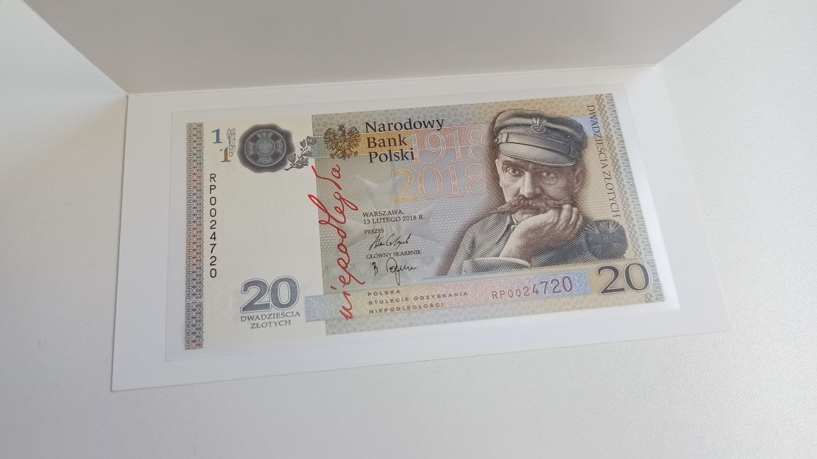 Banknot 20 zł 100 lecie odzyskania niepodległości