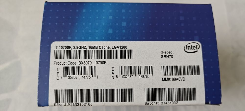 Процессор Intel Core i7-10700F, s1200\LGA1200