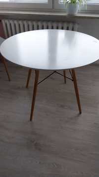 Stół okrągły biały o średnicy 100 cm