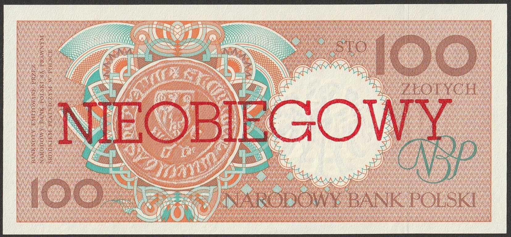 Polska 100 złotych 1990 - NIEOBIEGOWY - stan bankowy UNC