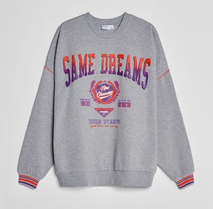 Bershka p.S-XL толстовка світшот на байці оверсайз