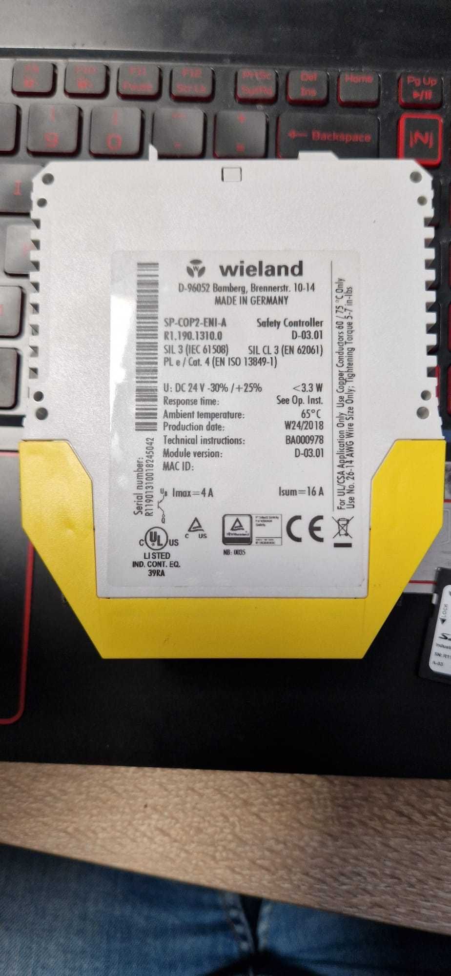 Sterownik bezpieczeństwa Wieland R1.190.1310.0 SP-COP2-ENI-A + karta