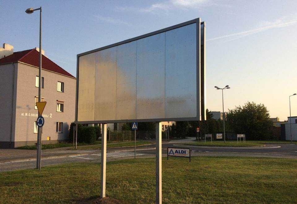 BILLBOARD DWUSTRONNY 6m x 3,6m 43 m2 Lublin Jak nowy Noga 6m wys.